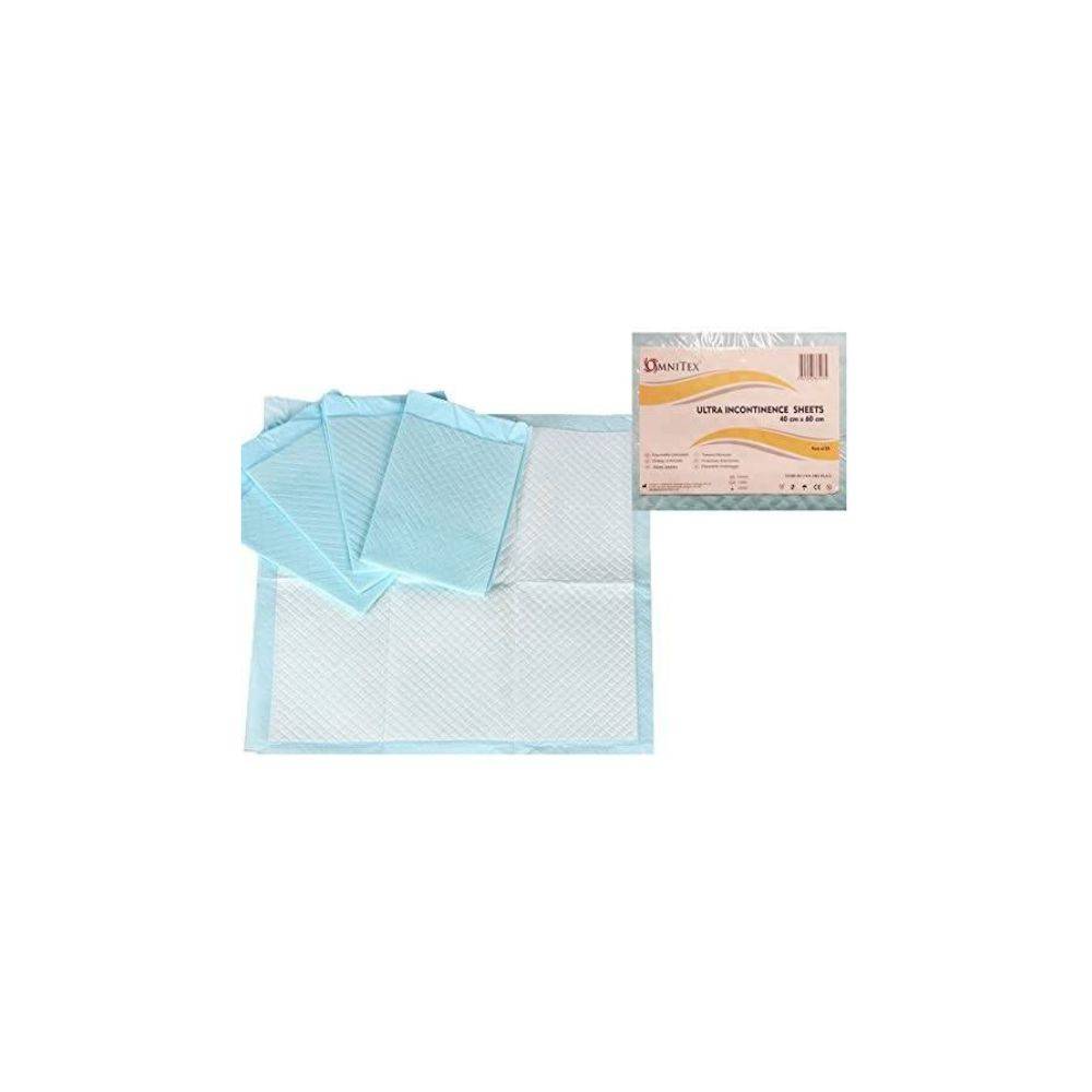 Omnitex 40 cm x 60 cm Ultra engangsstol inkontinenslagner Pakke med 25 stk.