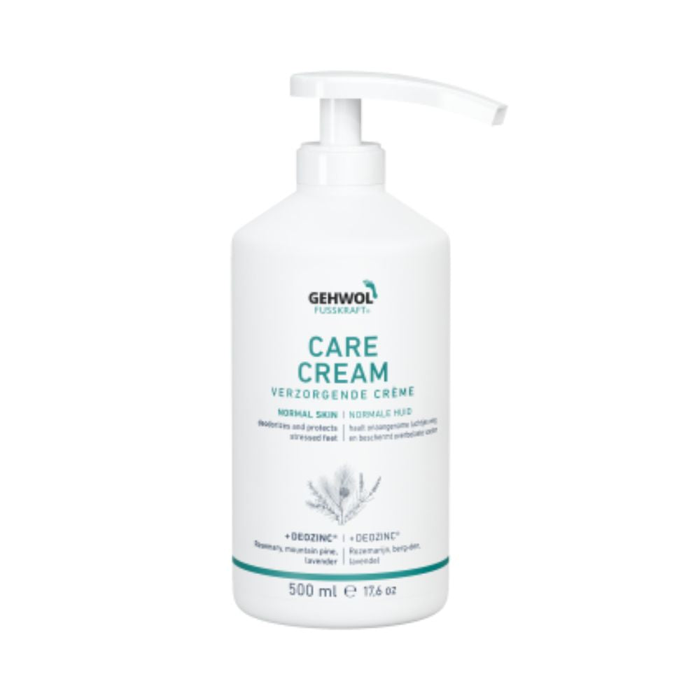 Gehwol Fusskraft Care Cream 500ml pump bottle with rosemary, mountain pine and lavender for normal skin