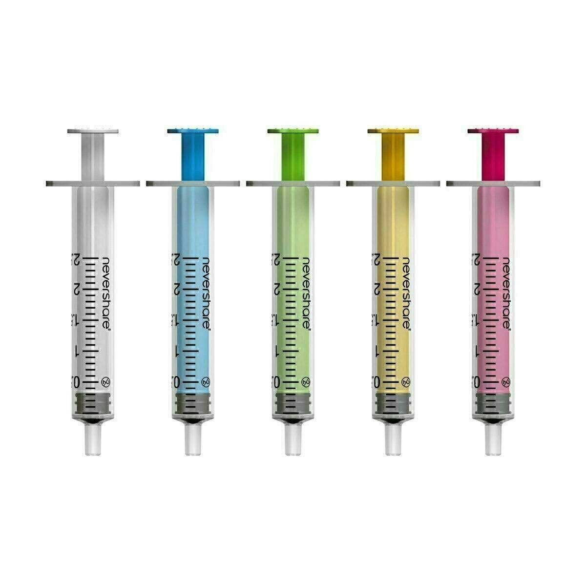 2,5 ml Nevershare blandede Luer-slipsprøjter