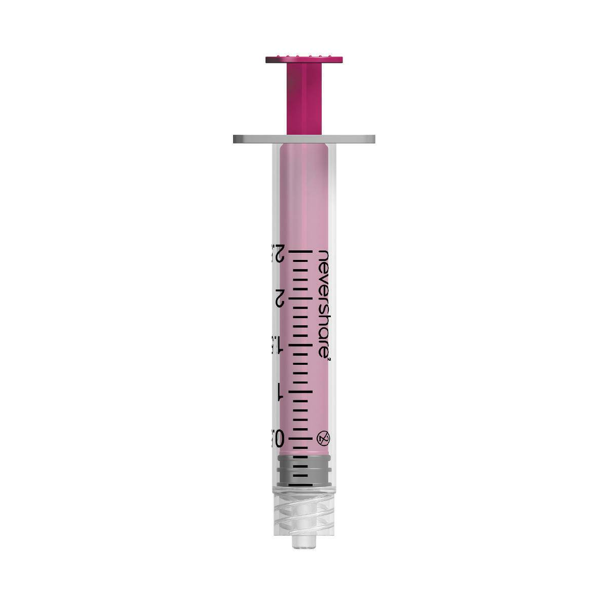 2,5 ml Pink Nevershare Luer Lock sprøjter