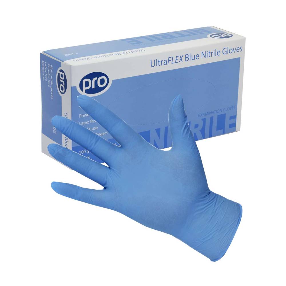 PRO UltraFLEX blå nitril handskeæske med 100 stk