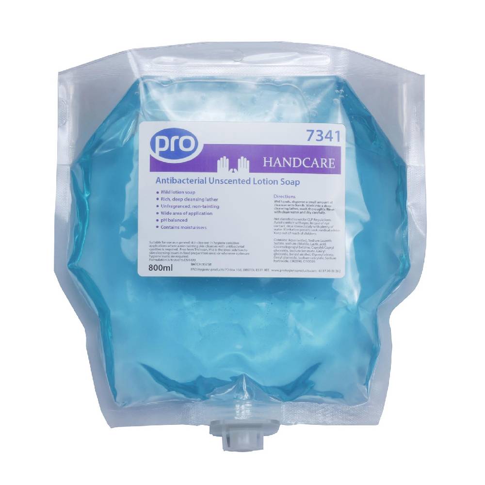 PRO Antibakteriel uparfumeret lotionsæbe 800ml