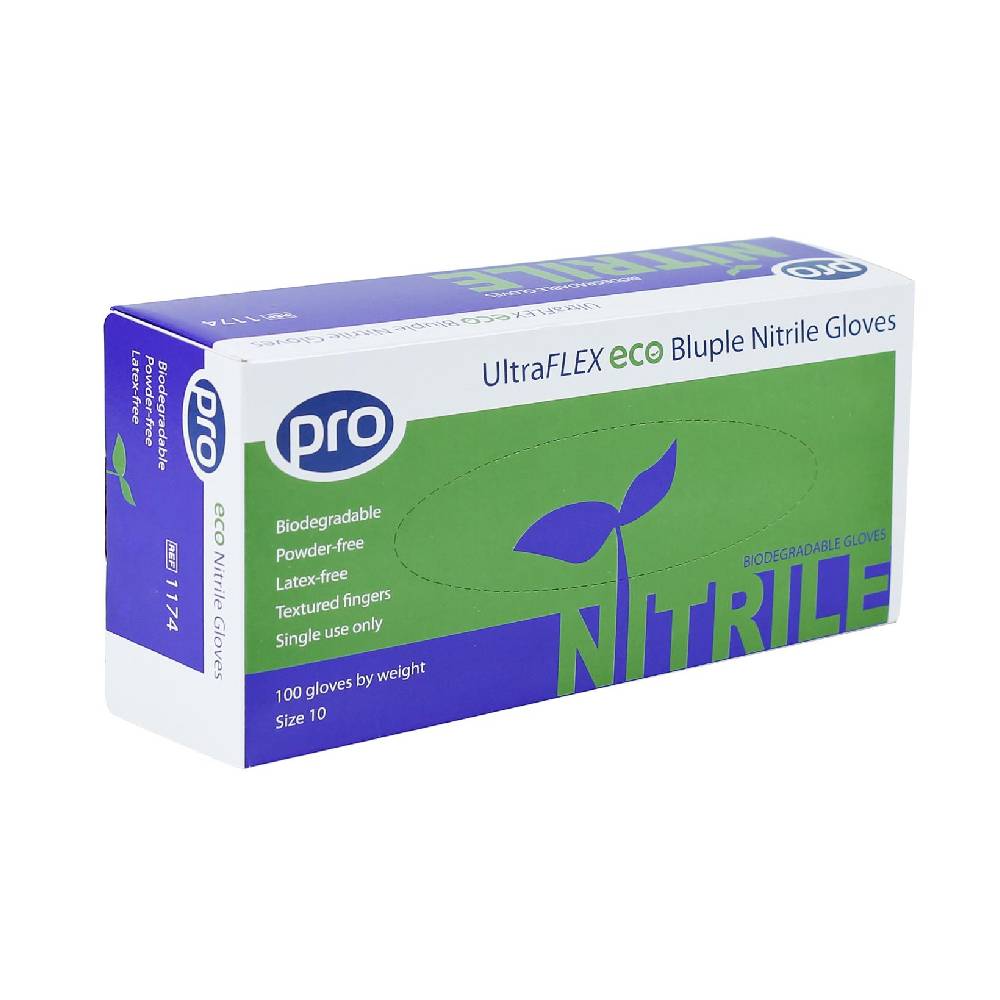 PRO UltraFLEX Eco Bluple nitril handskeæske med 100 stk
