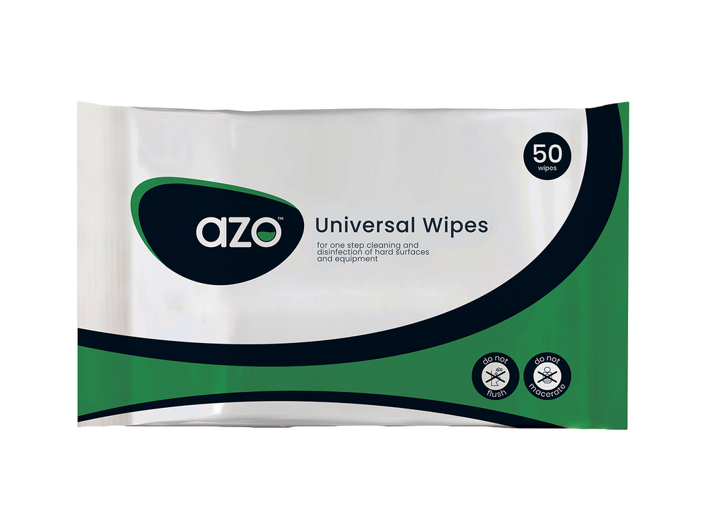 Azo Universal rengørings- og desinfektionsservietter 50 servietter
