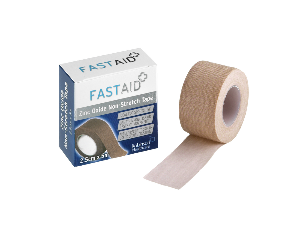 Fast Aid zinkoxid ikke-stræktape 2,5 cm x 5 m