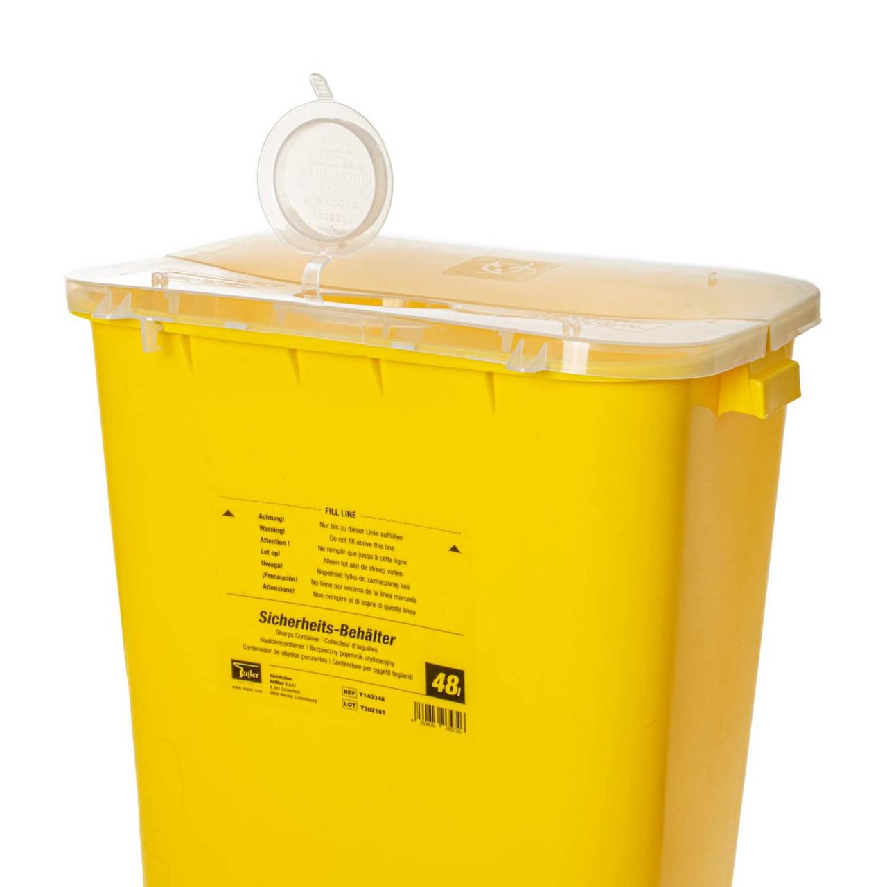 48 liter Teqler gul skarpe affaldsbeholder