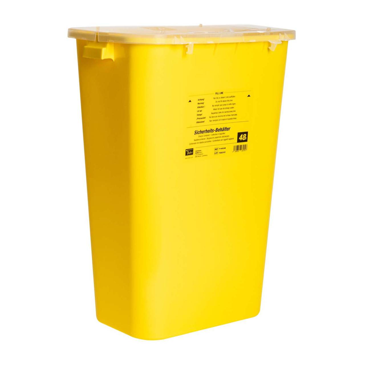 48 liter Teqler gul skarpe affaldsbeholder