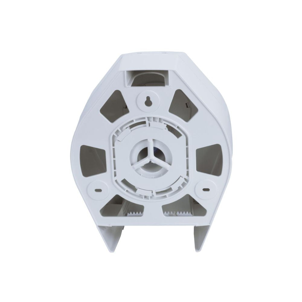 PRO Mini Jumbo Toilet Roll Dispenser White Plastic