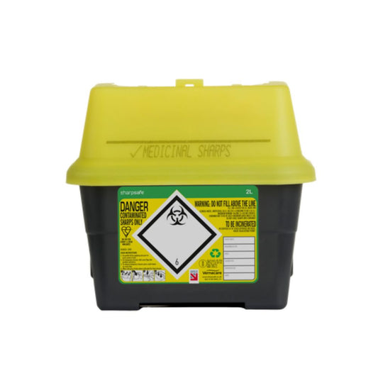 2 Liter Sharpsafe Gul Affaldsbeholder