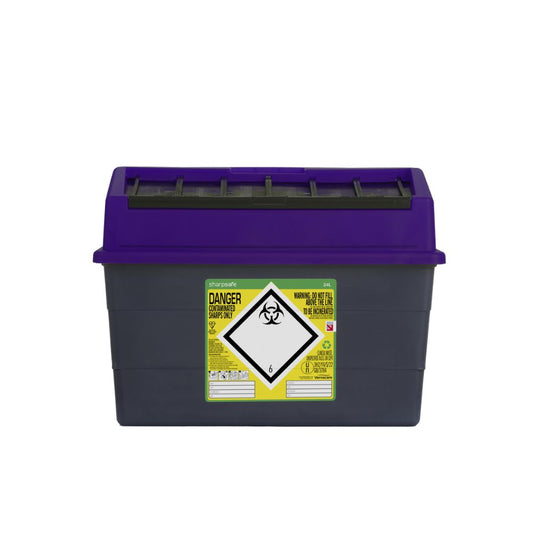 24 Liter Sharpsafe Lilla Skarpe Affaldsbeholder