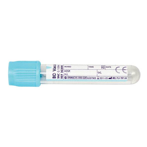 BD Vacutainer 2,7 ml EST Plus Citratrør med lyseblå BD Hemogard lukning