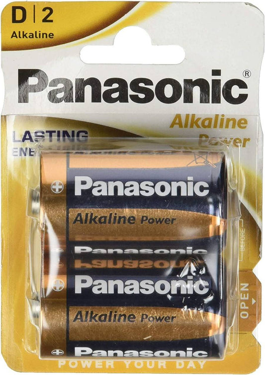 Panasonic D Cell batteripakke med 2 stk