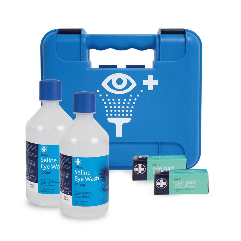 Eye Wash Station in Blue TITAN Box - UKMEDI