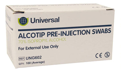 Universal Alcotip Pre-injection vatpinde 70% alkoholservietter