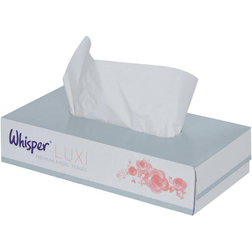 Whisper White Facial Tissues - 2-lags - 100 ark