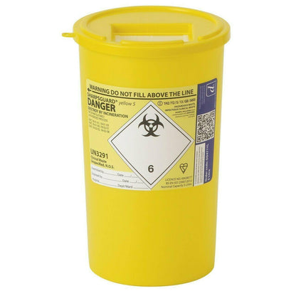 5 liters Sharpsguard Yellow Sharps beholder