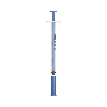 1ml 0.5 inch 27g Blue Unisharp Syringe and Needle u100 UF27B UKMEDI.CO.UK