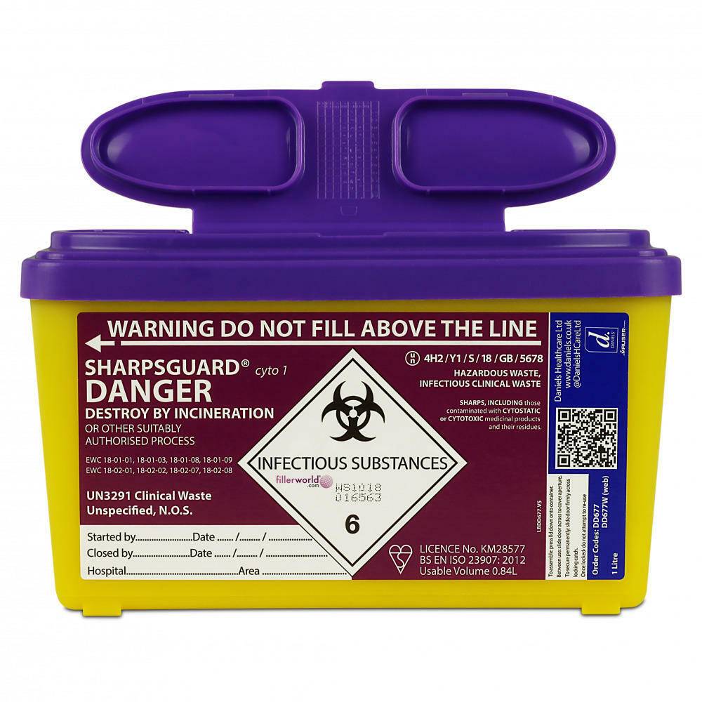 1 liter Sharpsguard Purple Sharps beholder