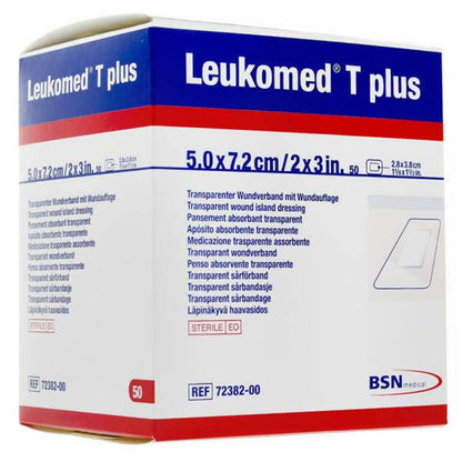 7,2 cm x 5 cm Leukomed T Plus transparent filmforbinding 7,2 cm x 5 cm