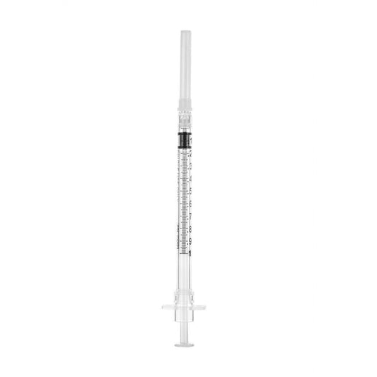 1 ml 25 g 5/8 tommer Sol-Care sikkerhedssprøjte med fast nål
