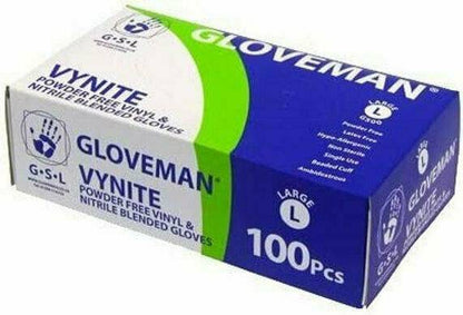 Gloveman Blue Vynite pulverfri handsker