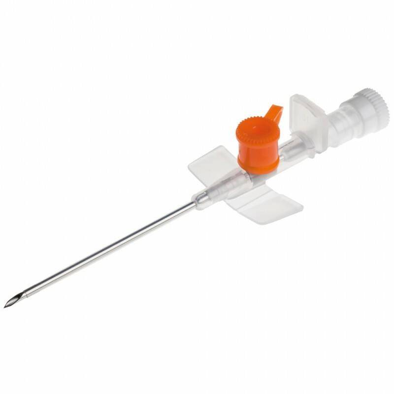 14 g 45 mm orange BD Venflon IV vinget kanyle med indsprøjtningsport