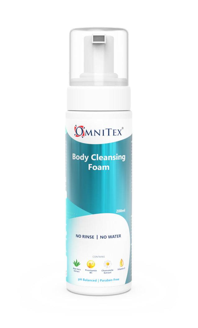 Omnitex 200ml Rinse Free Body Cleansing Foam