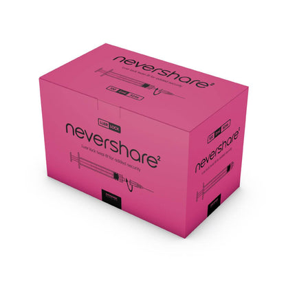 Nevershare 2.5ml Pink Nevershare Luer Lock Syringes S246 UKMEDI - UK Medical Supplies