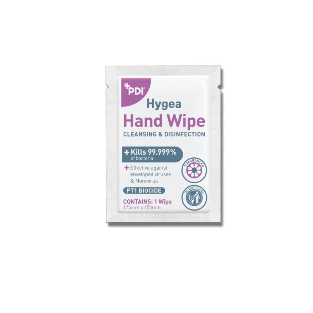 Hygea Hand Wipe Single Sachet Box med 800 stk