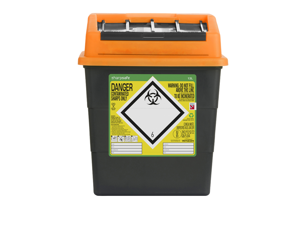 13 Liter Lilla Skarpe Affaldsbeholder