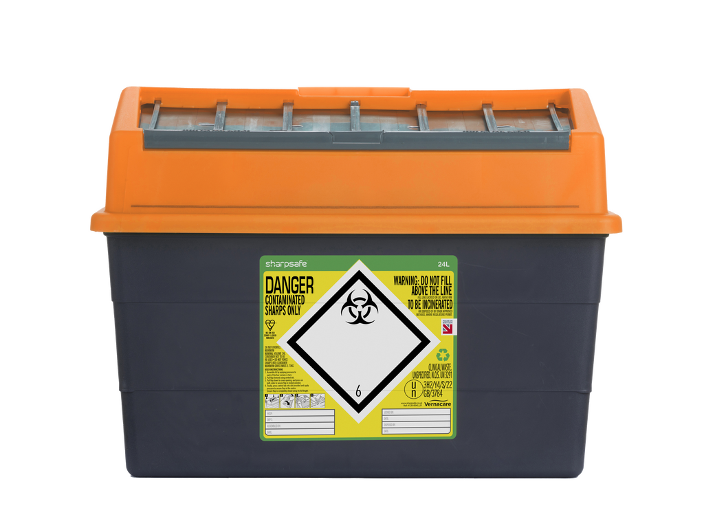 24 Liter Sharpsafe Orange Affaldsbeholder