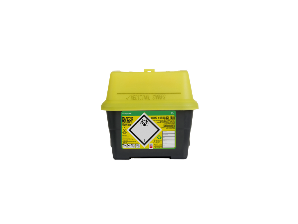 2 Liter Sharpsafe Gul Affaldsbeholder