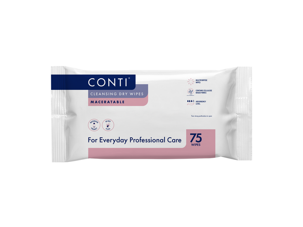 Conti Macerable tørservietter stor pakke med 75 stk