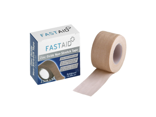 Fast Aid zinkoxid ikke-stræktape 2,5 cm x 5 m