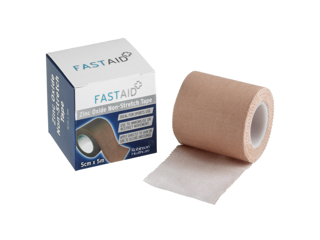 Fast Aid zinkoxid ikke-stræktape 5cm x 5m