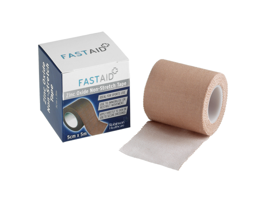 Fast Aid zinkoxid ikke-stræktape 5cm x 5m