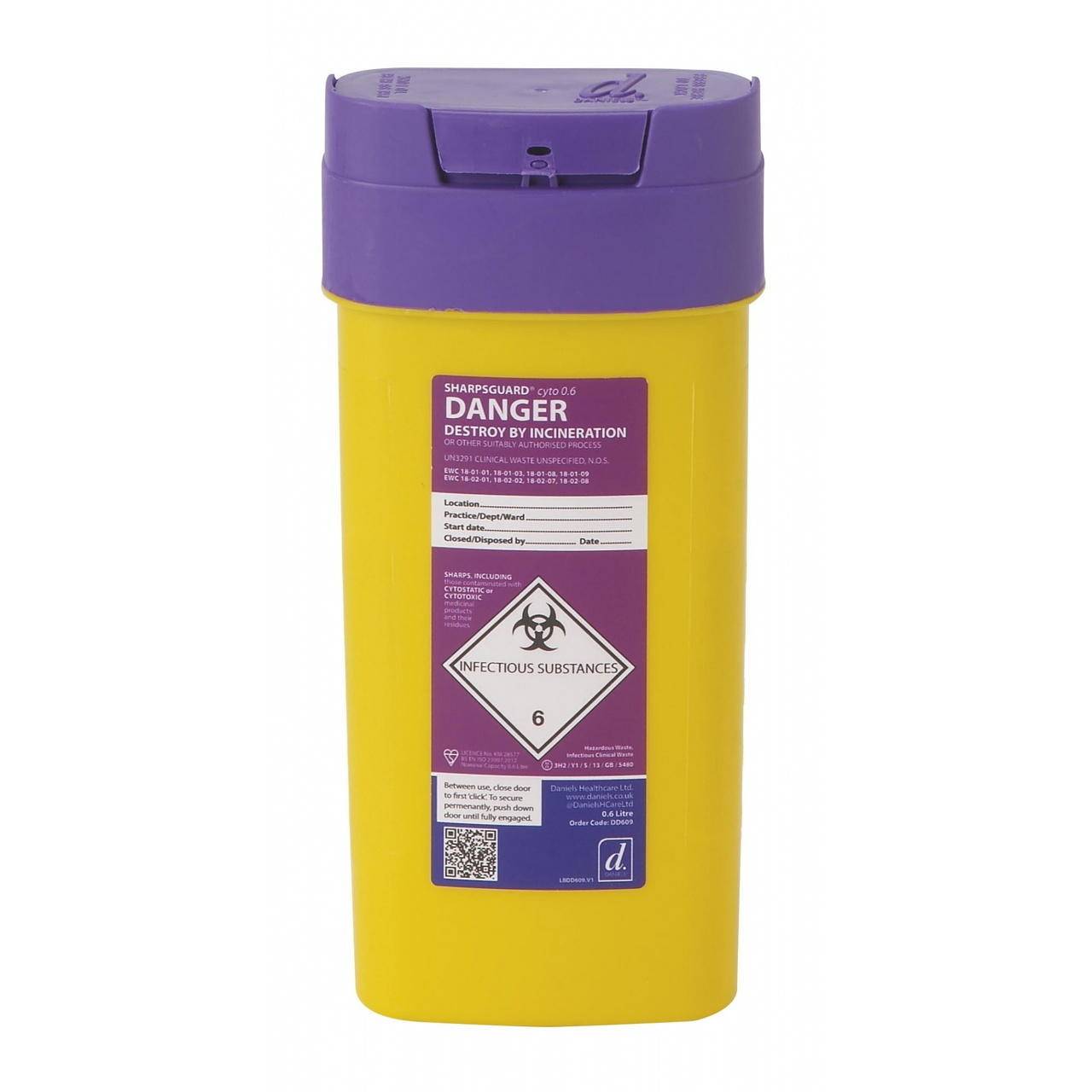 0,6 liter Sharpsguard Purple Cyto Sharps beholder