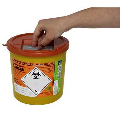 2,5 liter Eco Orange Sharps-spand