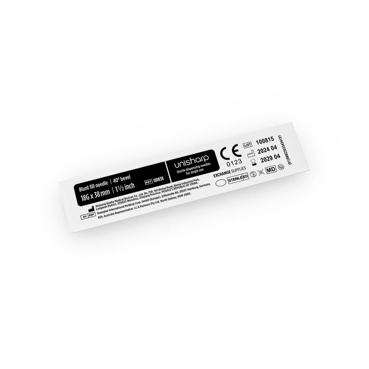 Unisharp 18G Rød Blunt Needle