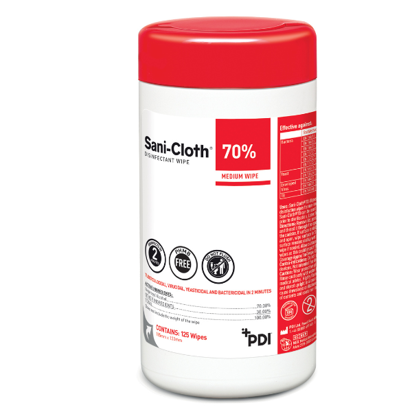 Sani-Cloth 70% Tube med 125 servietter