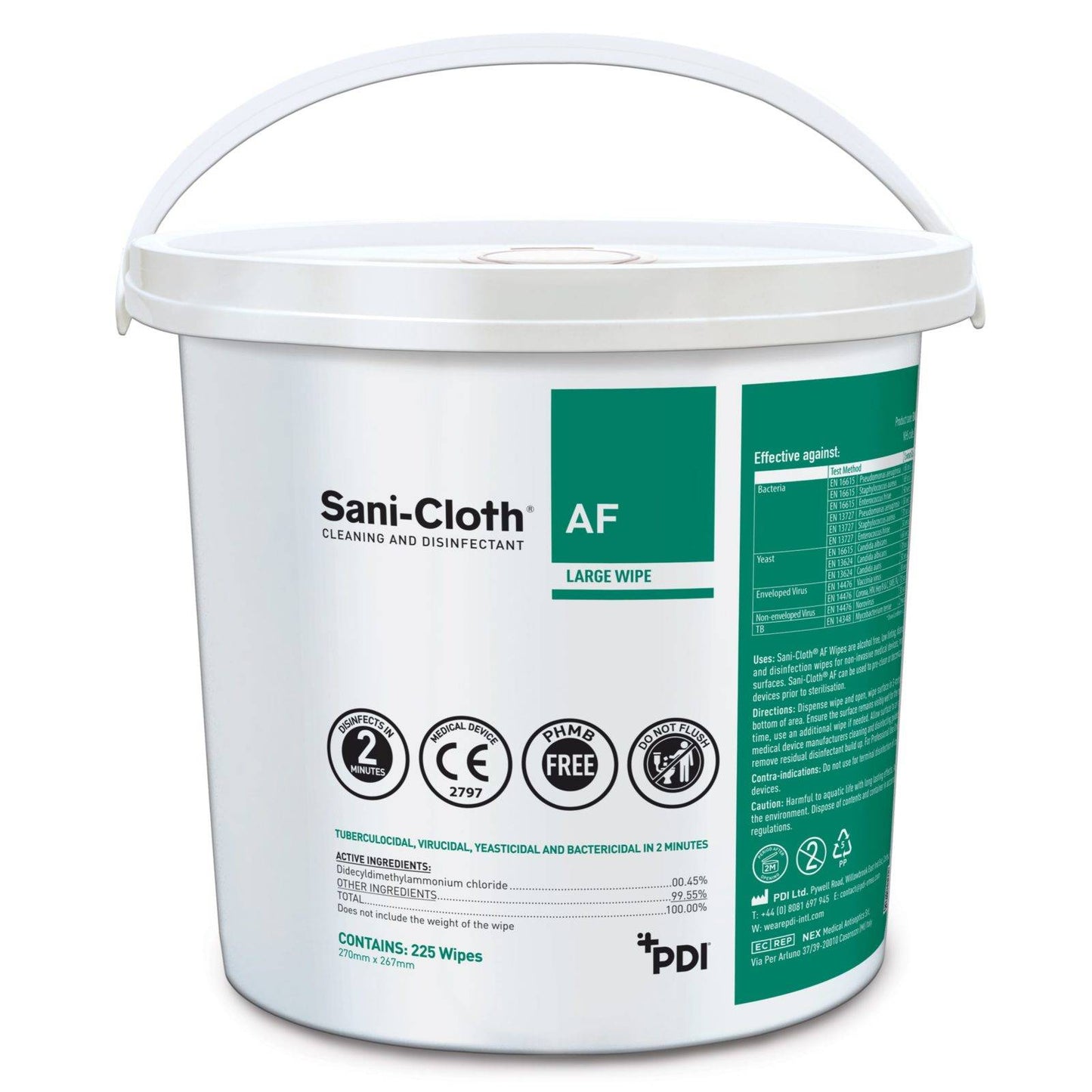 Sani-Cloth AF-spand med 225 servietter