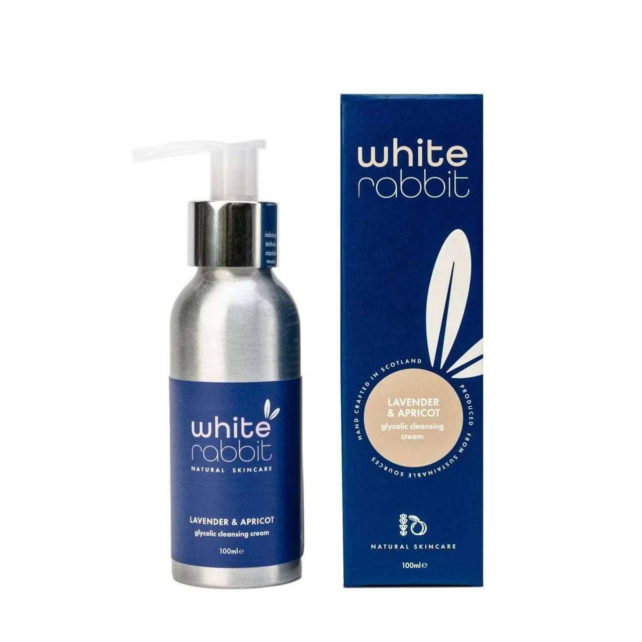 White Rabbit - Brightening Lavender and Apricot Glycolic Cream Cleanser 100ml - WRS013 UKMEDI.CO.UK UK Medical Supplies